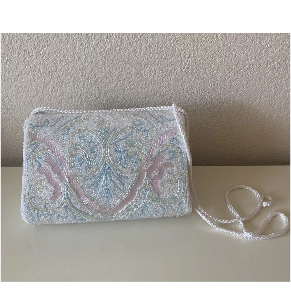 Carolyn Barton Beaded Crossbody Evening Handbag Purse